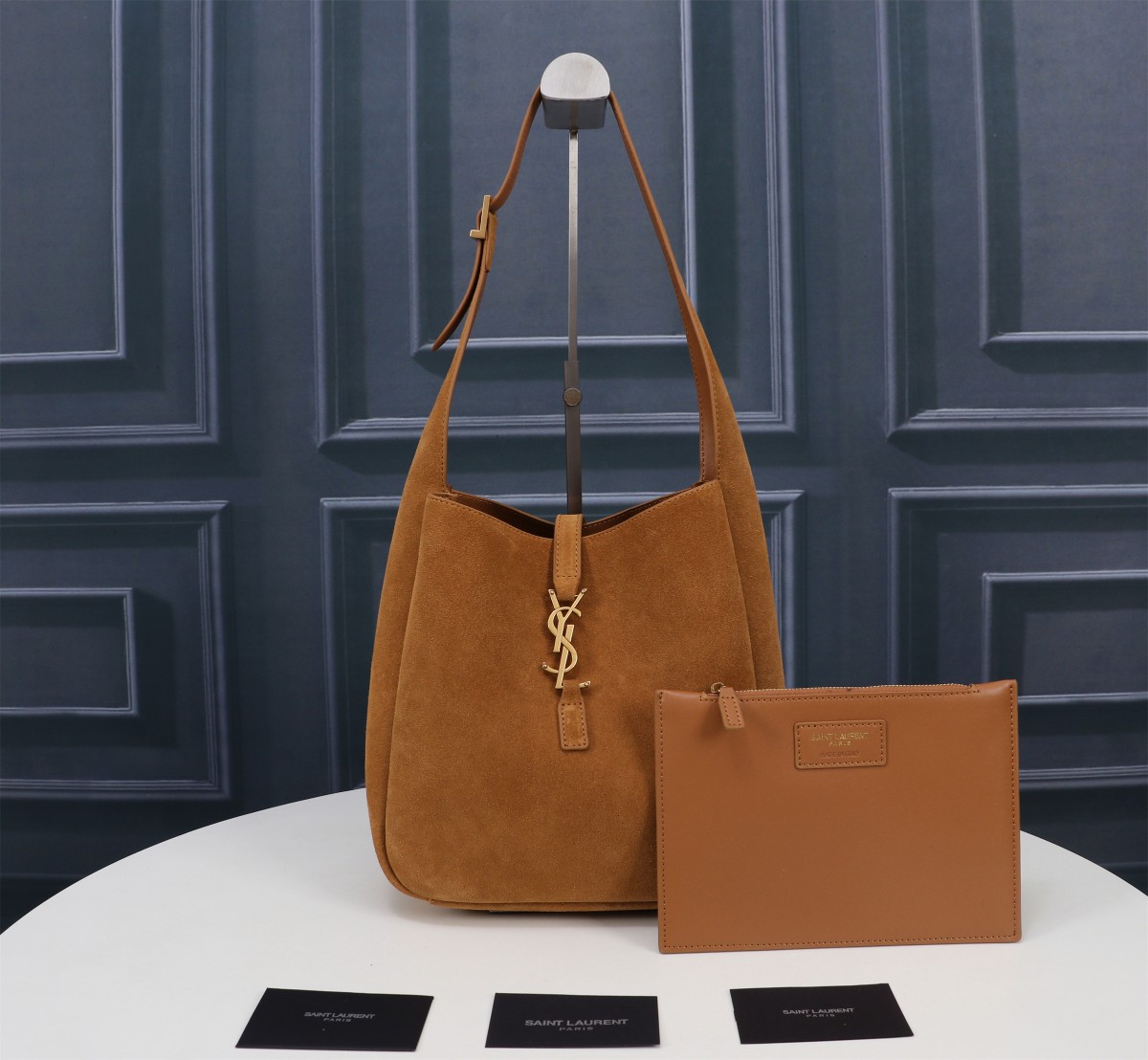 Explosive YSL Underarm Bag 713938 Brown